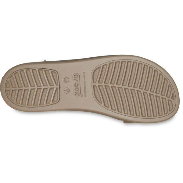 Crocs Brooklyn Low Wedge Thermoplastic Women's Latte/Mushroom Sandals