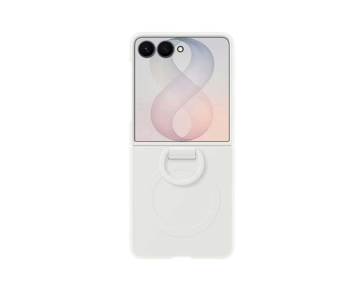 Samsung Galaxy Z Flip 8 6.9" Silicone Ring Case with Magnet Cream - EF-EF776CWEGWW