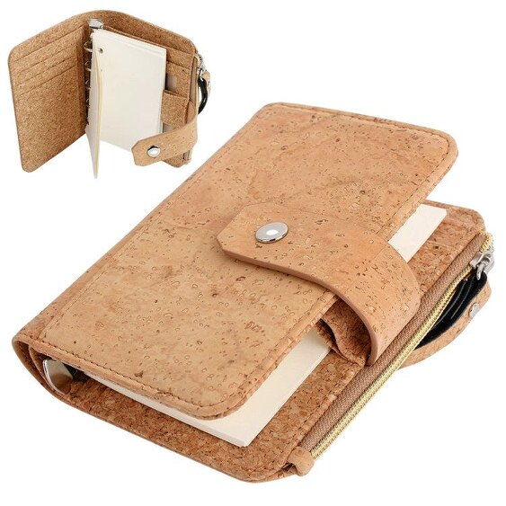 SVNX Vegan Cork Notebook and Wallet Organizer