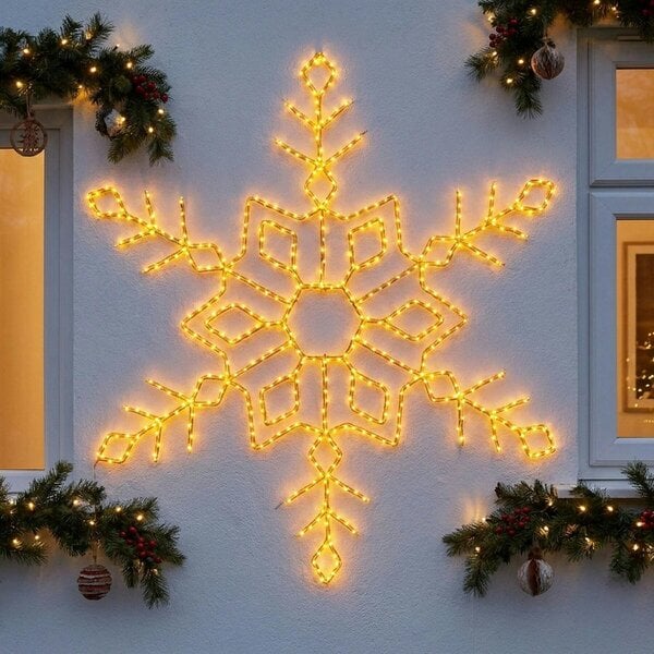Garden Greatness Large Twinkling Snowflake Garden Light