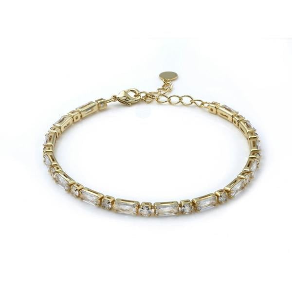 Say It With Two Stone Tennis Bracelet - Yellow Gold