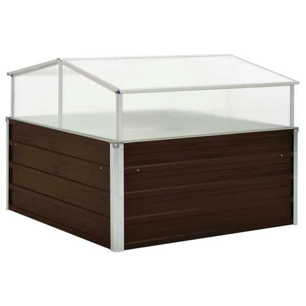 Berkfield Home Berkfield Greenhouse Brown 100x100x85 cm Galvanised Steel