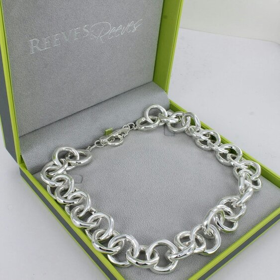 Reeves & Reeves Sterling Silver Statement Orbit Necklace