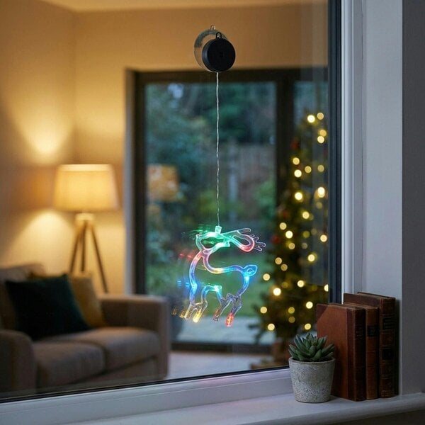 Garden Greatness Multi-Coloured LED Deer Window Light - V2