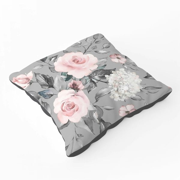 Warren Reed Dusty Pink Roses Floor Cushion