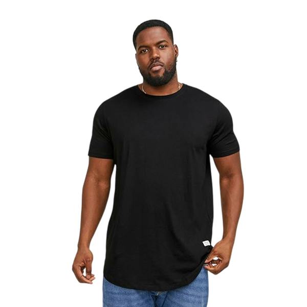 Jack And Jones Mens Noa Plain Plus T-Shirt - Black - 