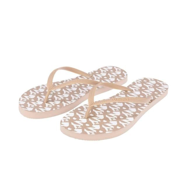 DKNY Womens/Ladies Flip Flops - Beige - 