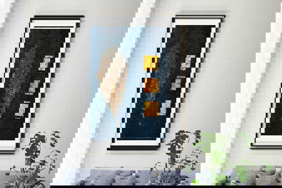 Organic Form III - abstract art print framed