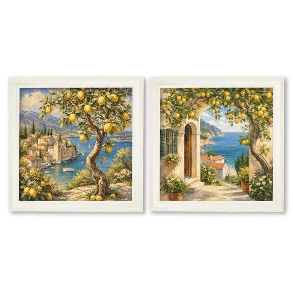 Exceptional Art Lemon Tree Views - Cream Hurstwood Square Frame