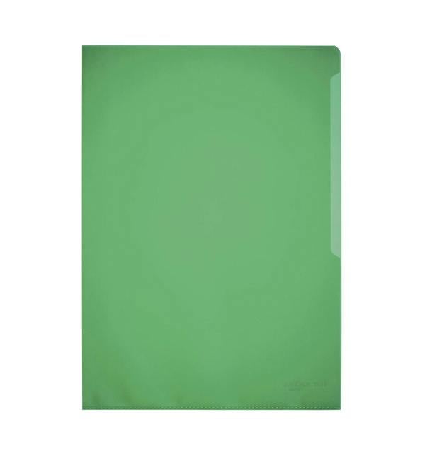 Durable Clear Plastic Cut Flush Document Wallet Folder | 100 Pack | A4 Green
