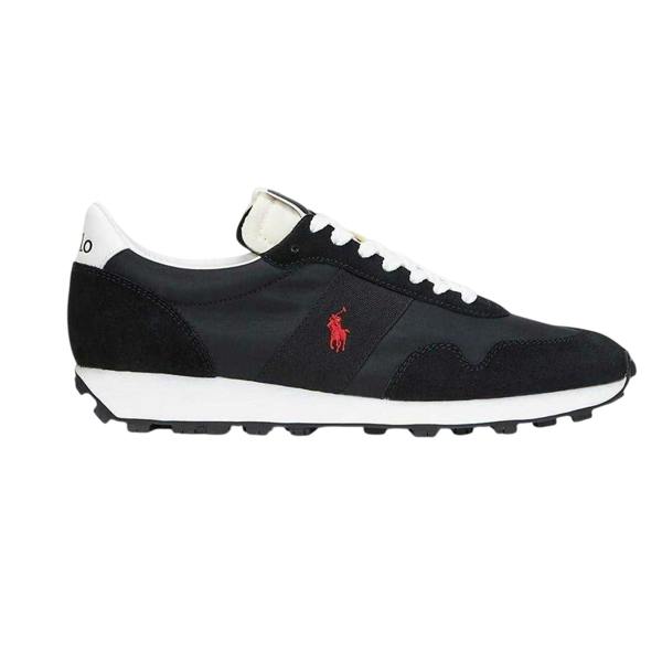 Ralph Lauren Mens Trail 125 Leather Trainers - Black - 