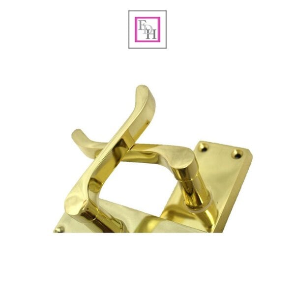 EDH Door Hardware Lock Door Handles Modern Brass Victorian Scroll Interior Door Handle 2 Pairs+
