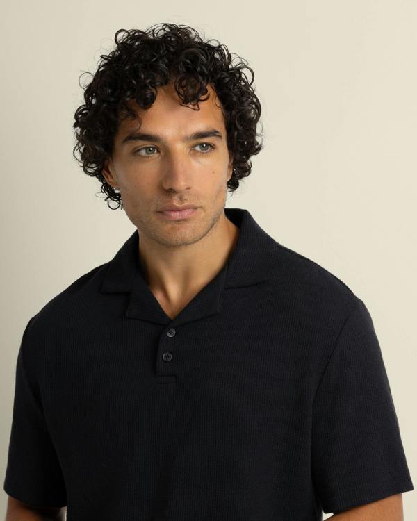 Larsson & Co Sommer - Wavy Rib Polo Shirt