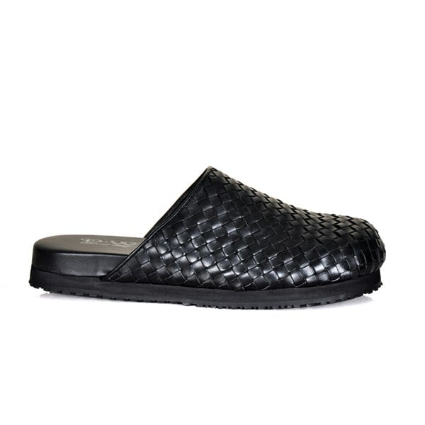 Lorenzo Handmade Woven Mules - Black