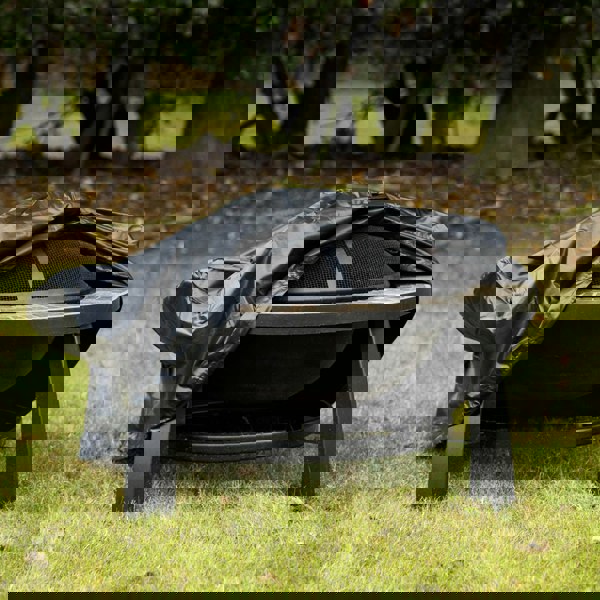 Outdoor Rated Fire Pit Cover for ys12083 - Black PVC 840mm x 320mm Water & Rain - LoopsDirect