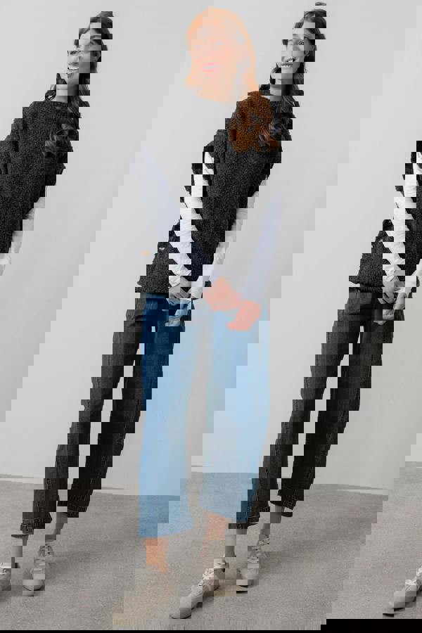 Lily & Me Tabitha Boucle Knit Tank Charcoal