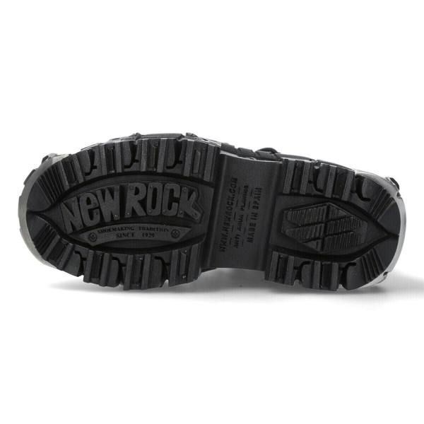 New Rock Leather Platform Ankle Boots-WALL106-S10