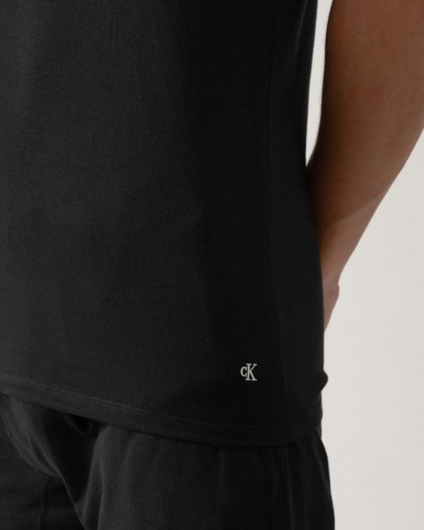 Calvin Klein Short Sleeve 3 Pack Mens T Shirts - Black/Grey Heather/White