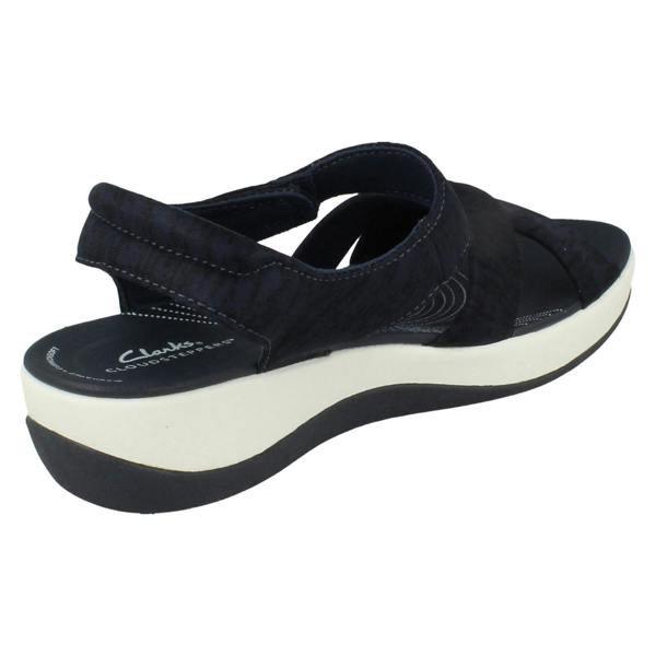 Clarks Ladies Clarks Cloudsteppers Strappy Wedge Sandals Arla Daisy