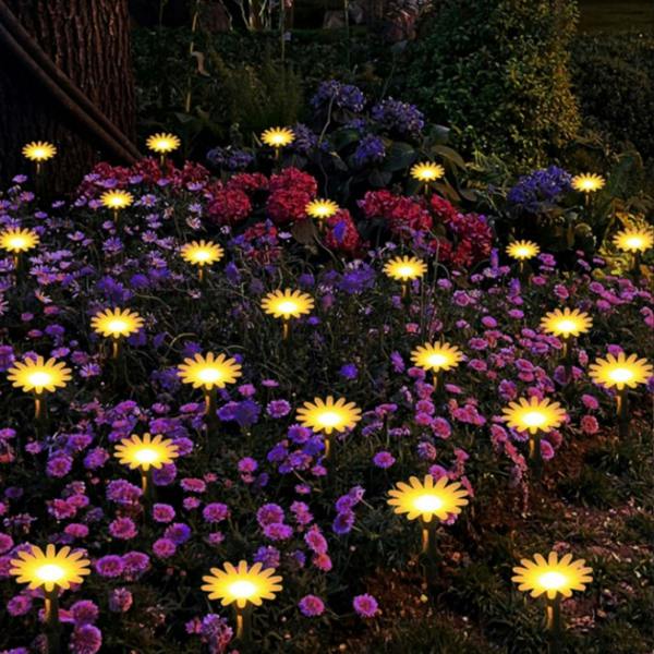 Leaper Solar-powered Sunflower Garden Ground Lights
