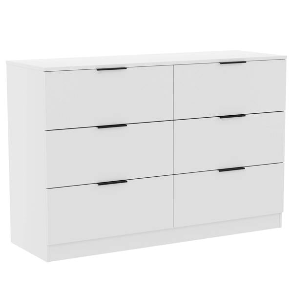 Vida Designs Trega 6 Drawer Chest, Black