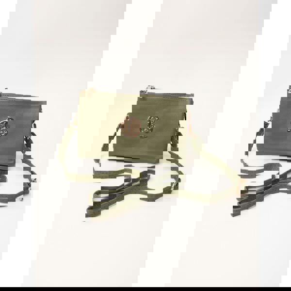 Blue Vanilla Detailed Zip Up Purse With Detachable Strap