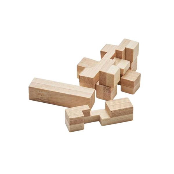 MidOcean Squarenats Bamboo Puzzle Brain Training Game - Wood - 