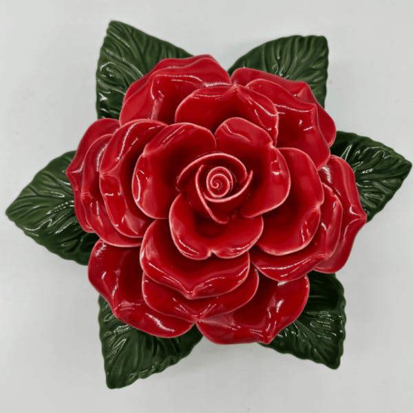 Memorials Direct Single Red Ceramic Rose