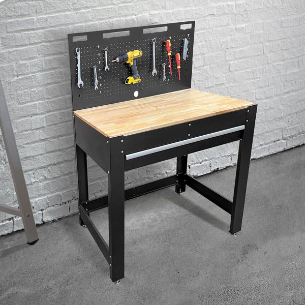 Phoenix Safe Phoenix TW4501B Premium Tool Workbench with rubber wood work surface