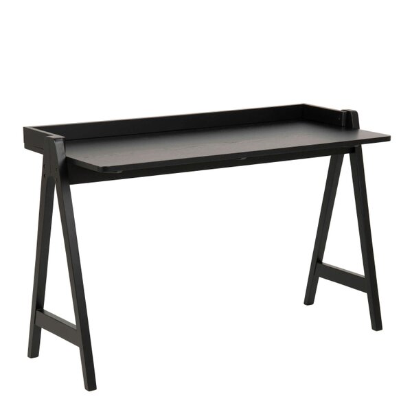 Wyld Haus Fukuoka Black Rubber Wood Compact Office Desk