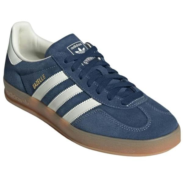 Adidas Gazelle Indoor Night Indigo Off White Gold Metallic Trainers UK 3