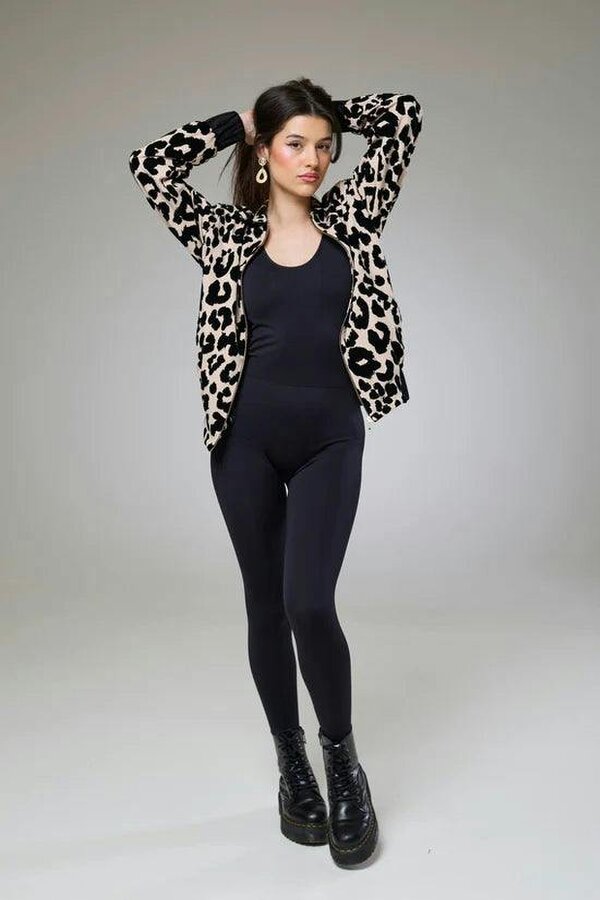 Lioness by TF Leopard Velvet Bomber Jacket