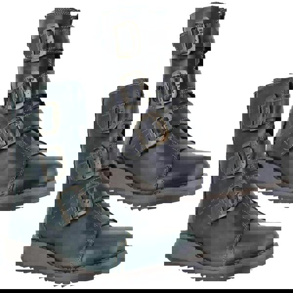 Fly London Scop Womens Wedged Heeled Chelsea Biker Ankle Boots