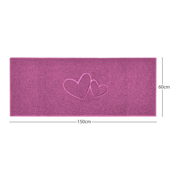 Nicoman "Double Heart" Embossed Loofah Textured Spaghetti Doormat