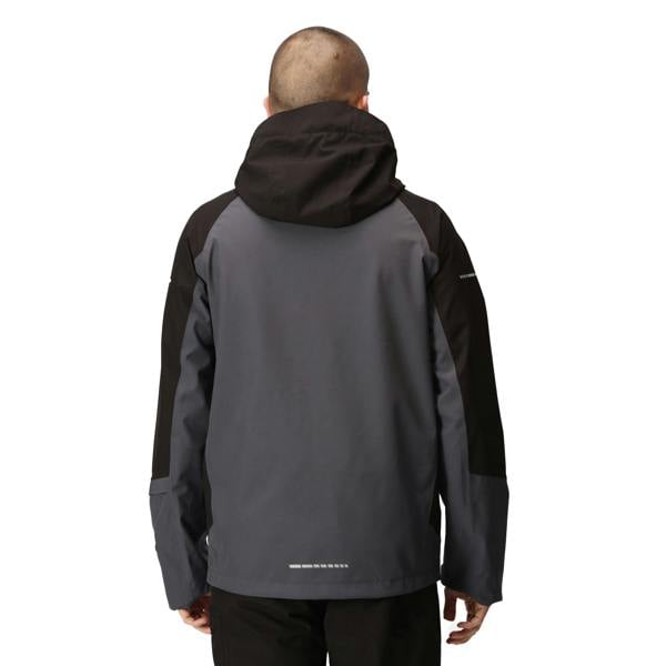 Regatta Professional Mens Contrast Detail Waterproof Jacket - Seal Grey/Black - 