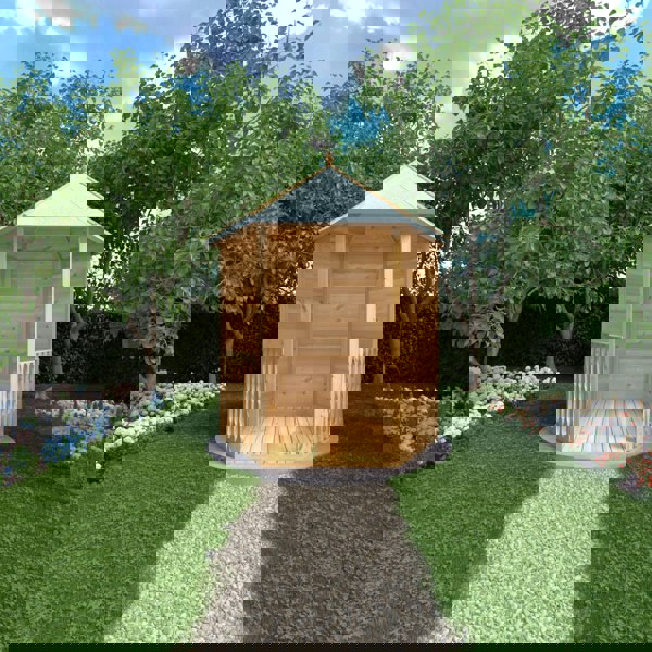 Shire Large 8x7 Gazebo Hexagonal Summerhouse