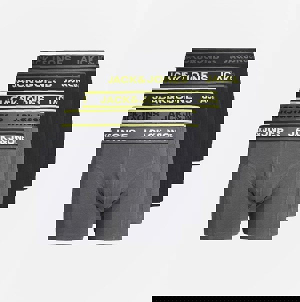 Jack & Jones SPEED SOLID Mens 5 Pack Trunks Black