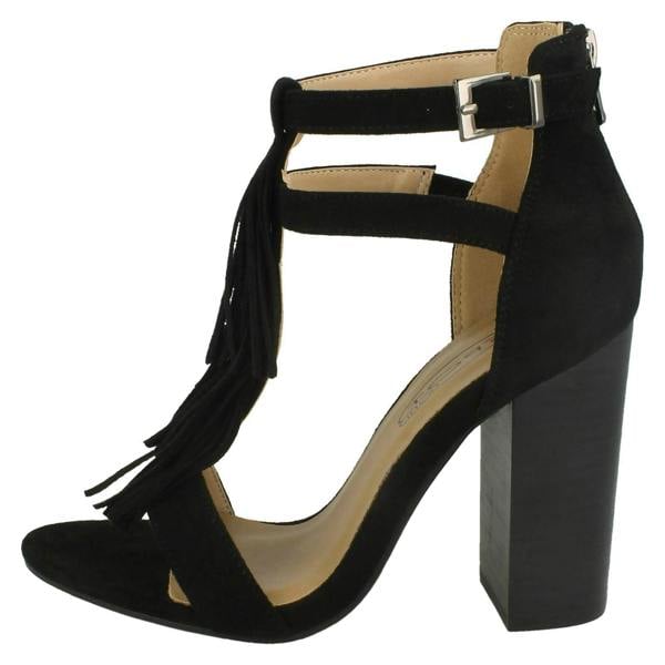 Spot On Ladies Spot On Heeled Tassel Sandal