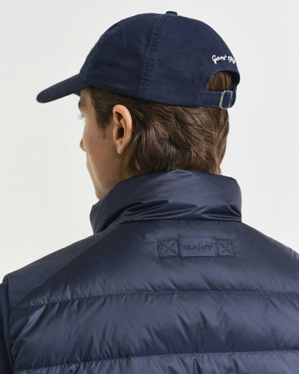GANT Mens Light Down Padded Gilet - 433 Evening Blue