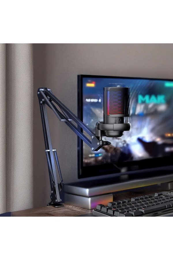 Living and Home Condenser Microphone with Adjustable Boom Arm
