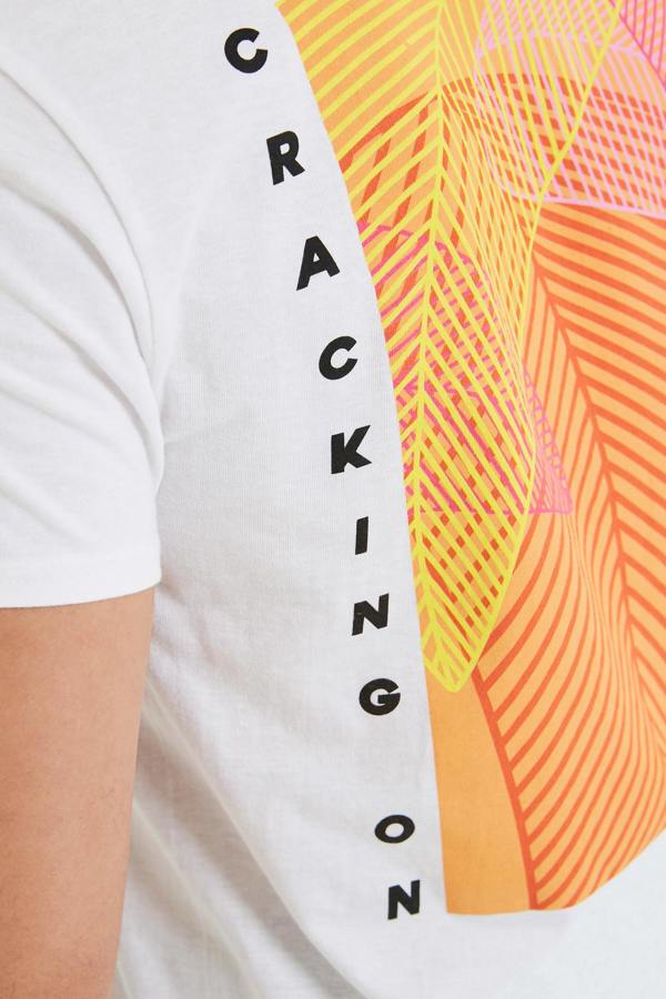 Smart Living Mens Love Island Tropical Back Print T-Shirt - White