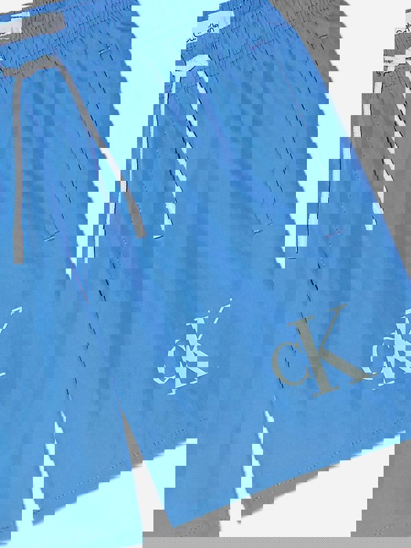 Calvin Klein Boys Logo Swim Shorts in Blue