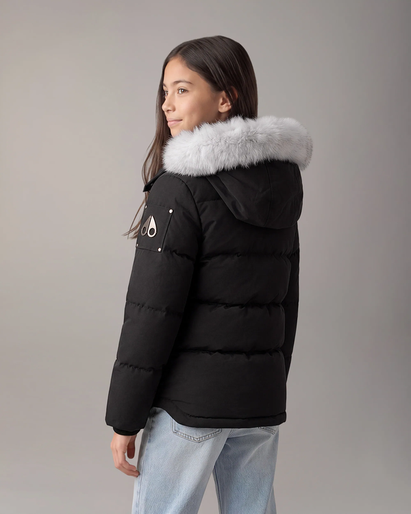 Moose Knuckles Kids 3Q Down Padded Puffer Jacket in Black