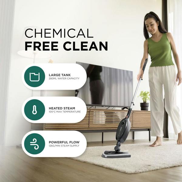 DMD Collective Steam Mop Cleaner 1300W with Handheld Steamer & Multi-Surface Attachments