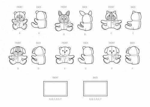 Simplicity Sewing Pattern 9838, Toys OS (One Size) - Easy