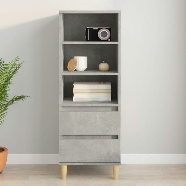 Berkfield Highboard Concrete Grey 40x36x110 cm Engineered Wood