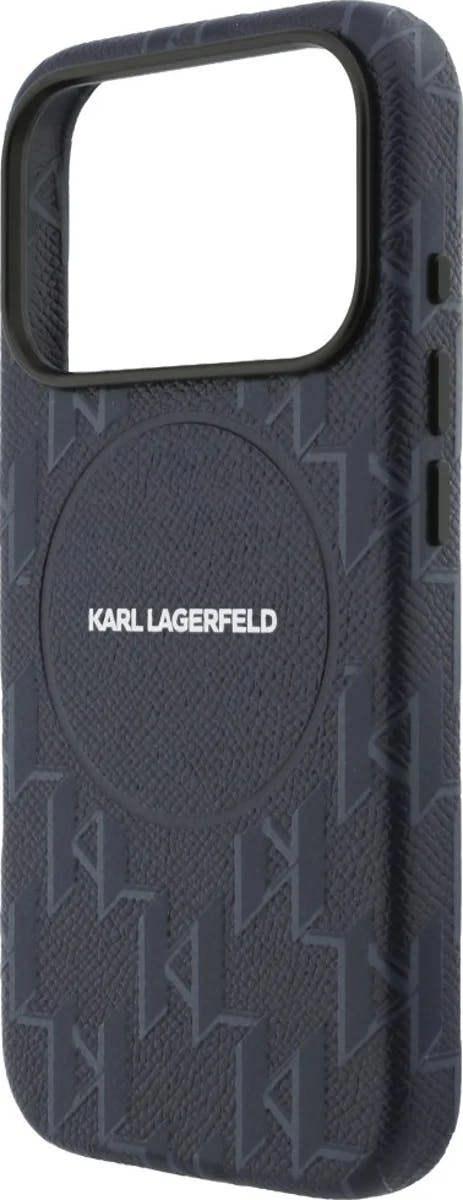 Karl Lagerfeld Monogram Logo Case with MagSafe for iPhone 17 Pro 6.3" Blue - KLHMP17L5PGKLMCB