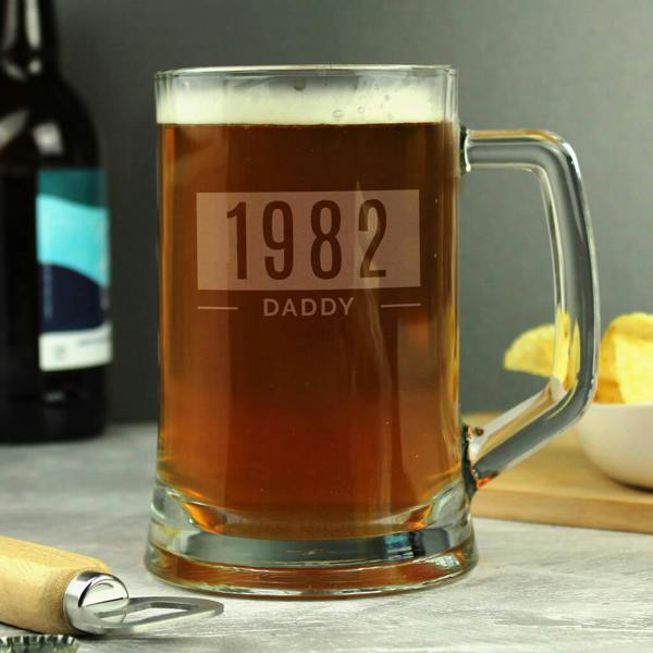 Personalised Name And Date Pint Tankard - alternative angle