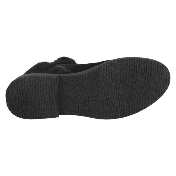 Spot On Ladies Spot On Fur Collar Ankle Boots