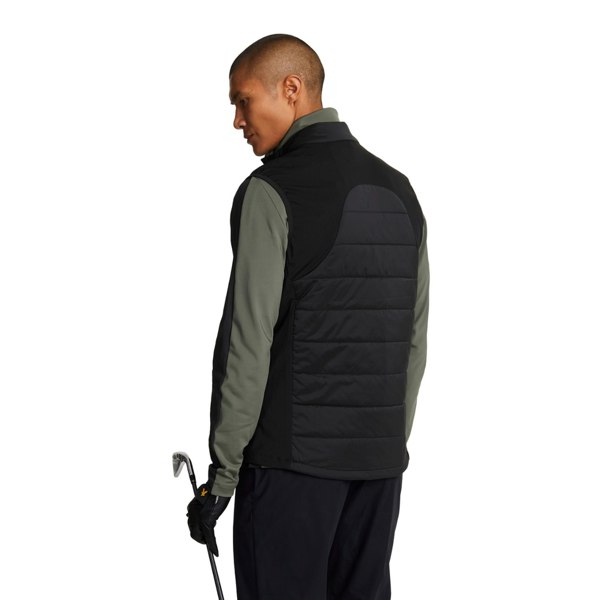 Lyle & Scott Mens Wadded Golf Gilet - Jet Black